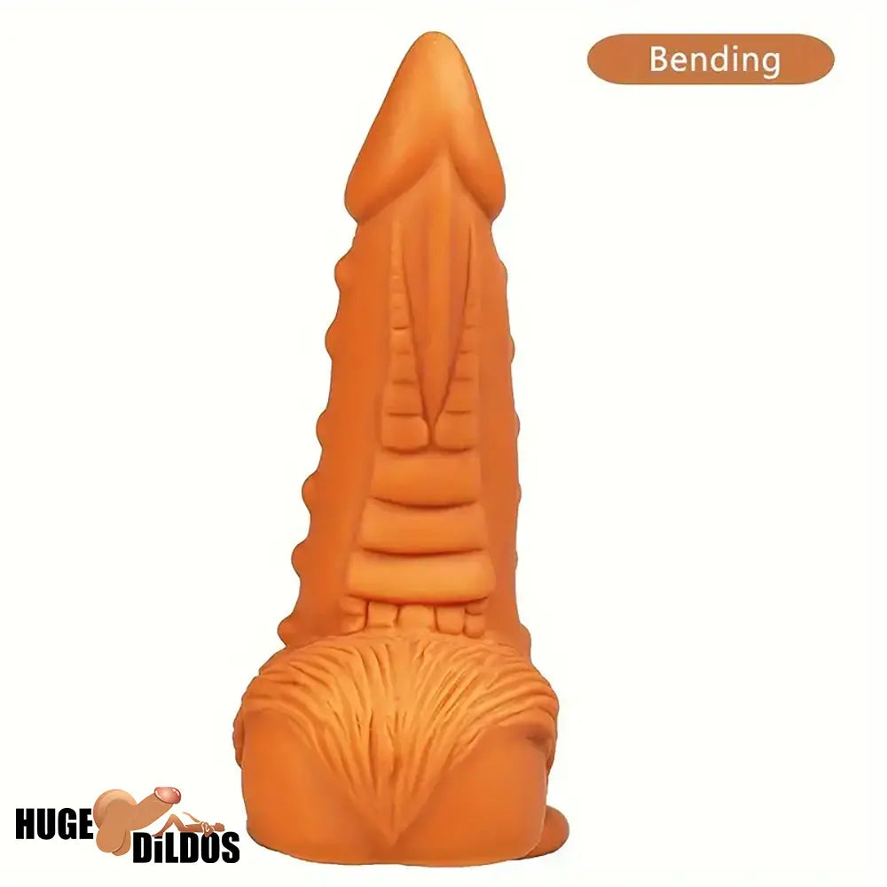 7.67in Sharp Head Spiked Silicone Soft Dildo For G-Spot Clit Stimulation