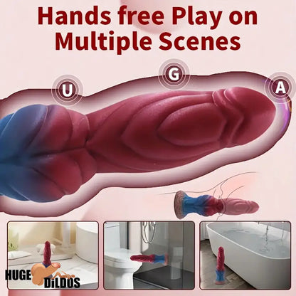 11.61in Fantasy Monster Cock Silicone Soft Dildo For Hands-Free Anal Play