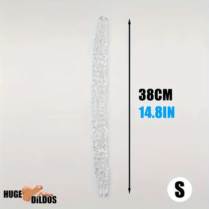 14.8in 18.7in 22.6in Clear Long Dual Heads Huge Spiked Dildo For Couples