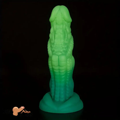 7.87in Realistic Dragon Green Gradient Soft Silicone Women Useful Dildo