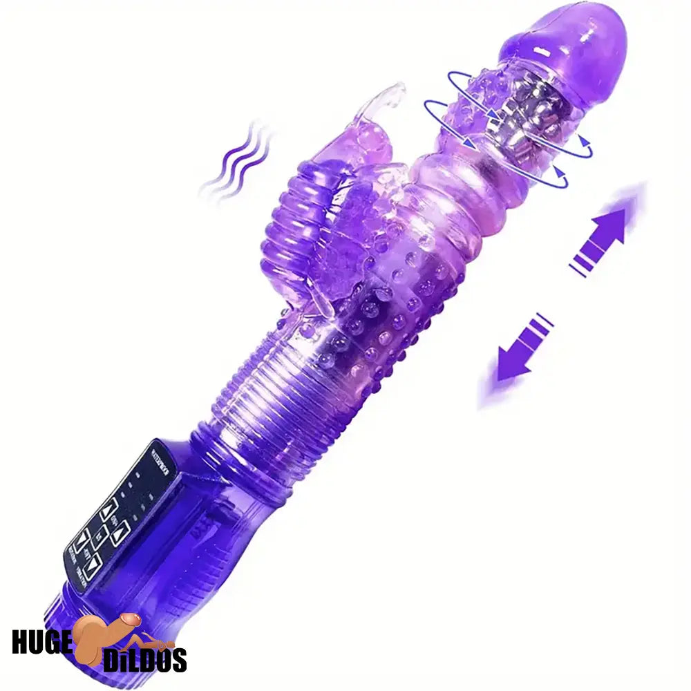 8.86in Silicone Soft Vibrating Rotation Dildo For G-spot Anal Stimulator