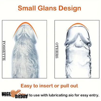 13.4in Lifelike Large Long Jelly Dildo With Balls-Free Small Glans For Women