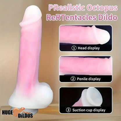 9.25in Big Silicone Soft Lifelike Vibrating Heating Remote Real Anal Cock Dildo