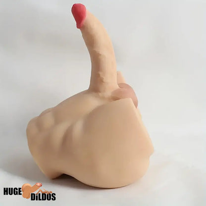 5.12in Premium Real Silicone Flexible Cock Dildo With 8.5lb Sex Doll Torso