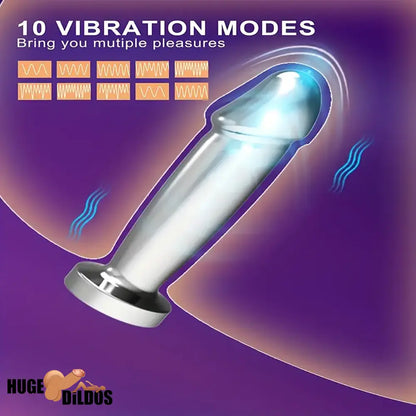4.52in Stainless Steel Vibrating App Remote Control Dildo For Women Sex