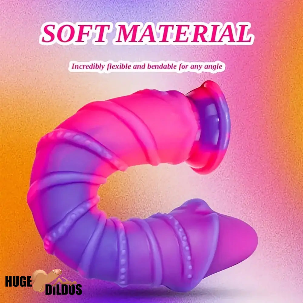 9.8in Odd Design Silicone Soft Big Dildo With Thread Pseudo Anal Stimulator