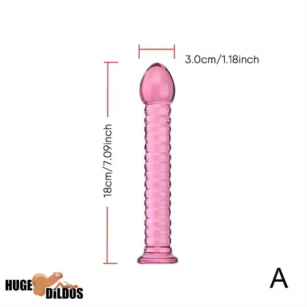 7.09in 7.28in 7.48in Clear Unisex Glass Crystal Dildo For G Spot Sex Cock