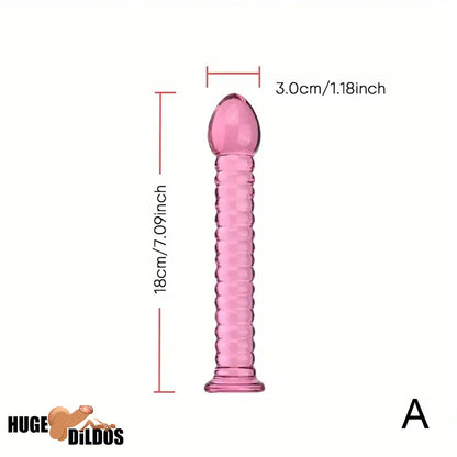 7.09in 7.28in 7.48in Clear Unisex Glass Crystal Dildo For G Spot Sex Cock