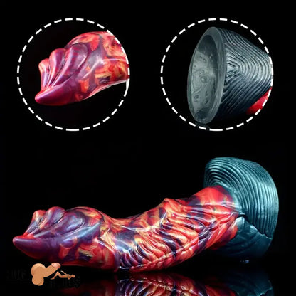 9.06in Real Cock Big Monster Penis Soft Silicone Dildo Suction Cup Base