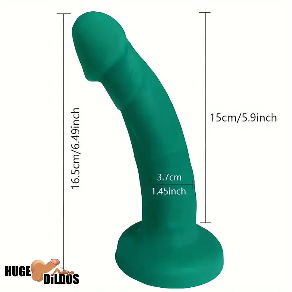6.49in Real Lifelike Silicone Soft Dildo For Anus Vaginal Stimulation Cock