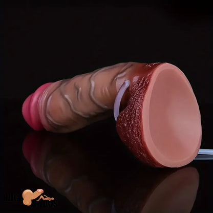 8.9in Soft Big Real Squirting Silicone G Spot Skin-Feel Texture Penis Dildo