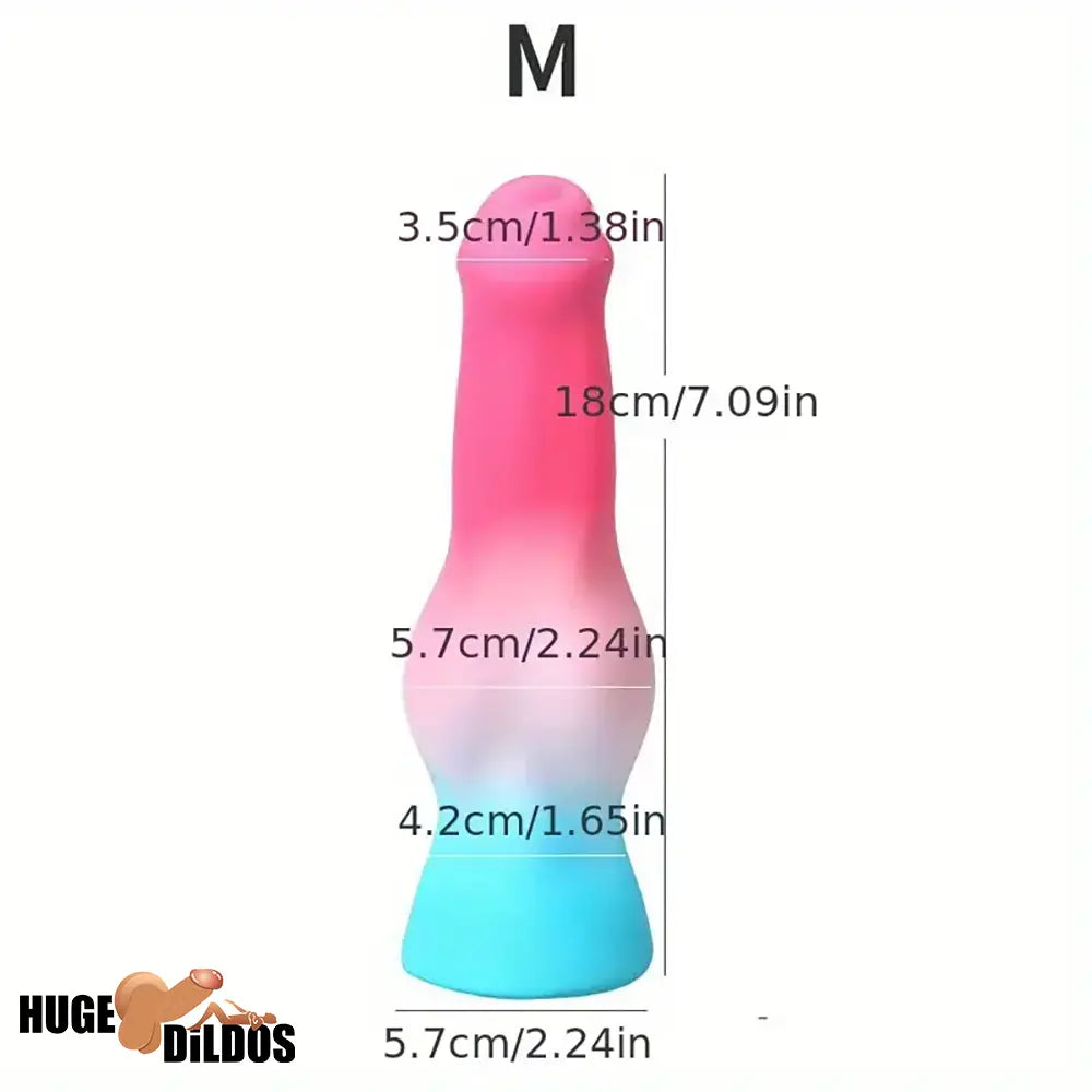 5.31in 7.09in 8.66in Fantasy Animal Dog Play knot Silicone Thick Soft Dildo