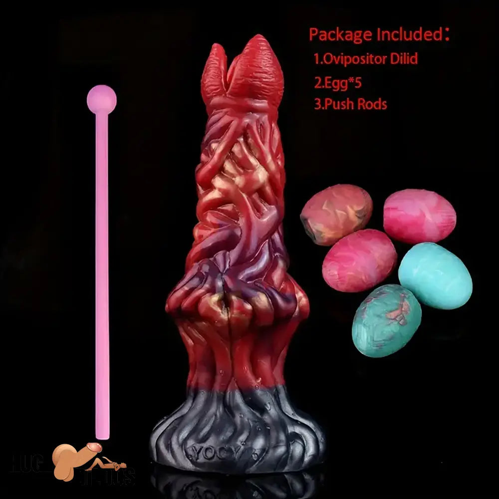 7.99in Silicone Soft Big Knot Alien Ovipositor Dildo For Women Men Lay Eggs