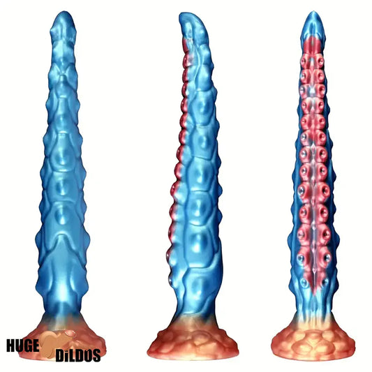13.7in Big Long Real Tentacle Silicone Soft Dildo Penis Vaginal Expander