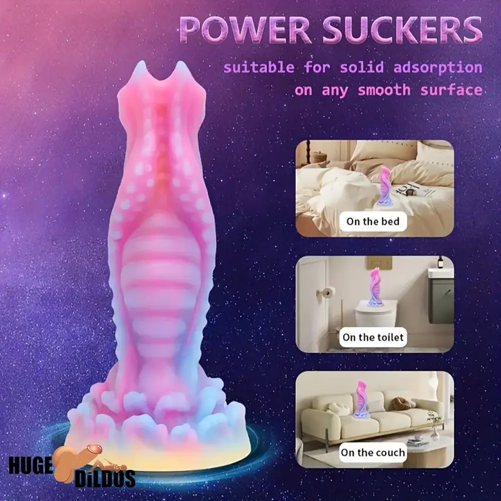 7.59in Lifelike Silicone Soft Luminous Monster Dildo For Anal Cock Expansion