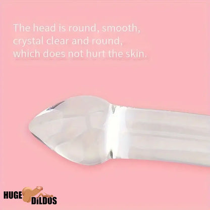 7.87in Clear Premium Unisex Glass Crystal Durable Dildo For Female Male