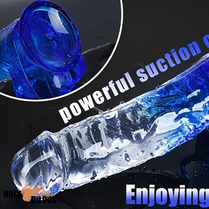 5.9in 7in 7.9in Gradient Color Clear Jelly Real Cock Dildo For G-Spot Anal Sex