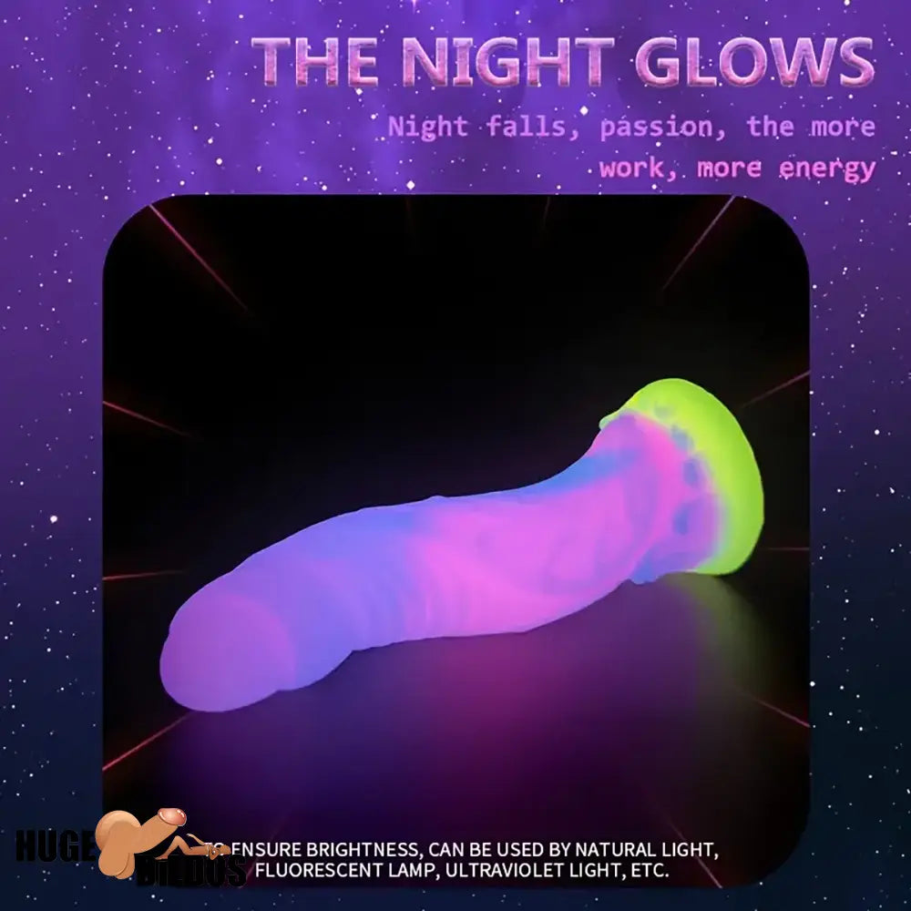 High-Quality Night-Glowing Liquid Silicone Fantasy Monster Luminous Dildo