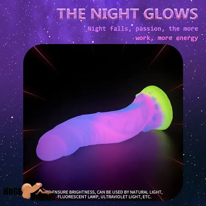High-Quality Night-Glowing Liquid Silicone Fantasy Monster Luminous Dildo