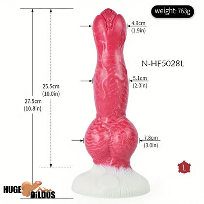 8.27in 9.2in 10.8in Fantasy Dog Cock Silicone Big Knot Soft Clit Sex Dildo