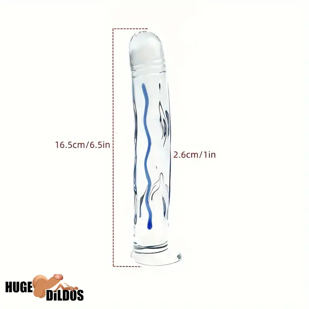 6.5in Premium Crystal Glass Dildo Sex Toy For Vagina Glass Cock Sex Toy