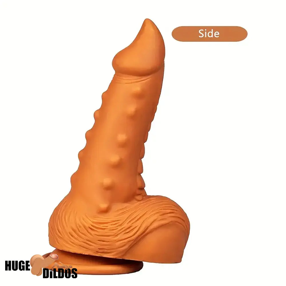7.67in Sharp Head Spiked Silicone Soft Dildo For G-Spot Clit Stimulation