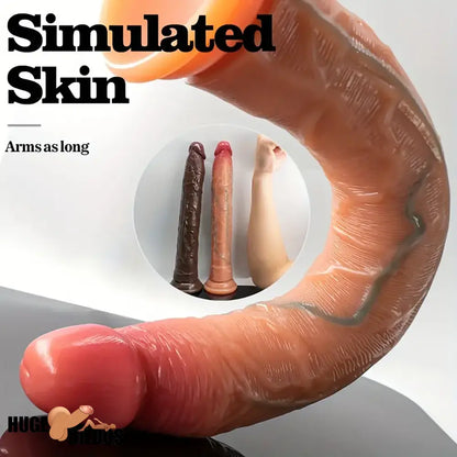 13.58in Realistic Large Long Silicone Soft Anal Dildo For Male Female Cock