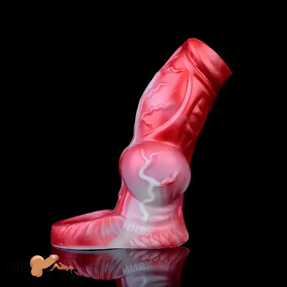 4.92in 5.83in Silicone Soft Dildo Sleeve Dog Animal Knotted Extender