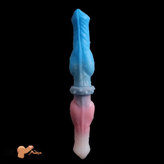 12.2in Silicone Double Ended Knot Dog Big Soft Dildo For Lesbian Indoor