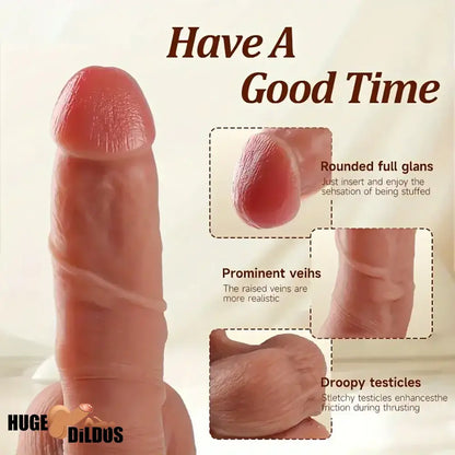 6.69in Realistic Silicone Soft Dildo For Women Anus Clit Hand-Free Game