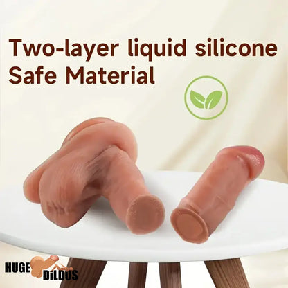 6.69in Realistic Silicone Soft Dildo For Women Anus Clit Hand-Free Game