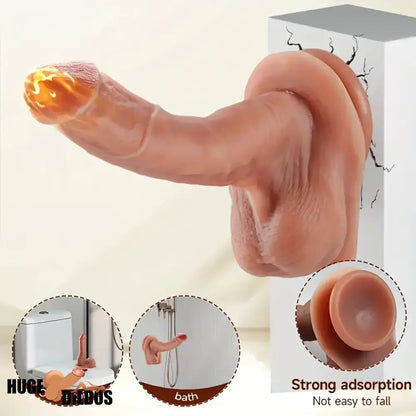 6.69in Realistic Silicone Soft Dildo For Women Anus Clit Hand-Free Game