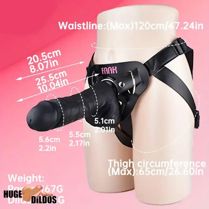 10.01in Silicone Soft Big Strap On Wearable Durable Dildo For Women
