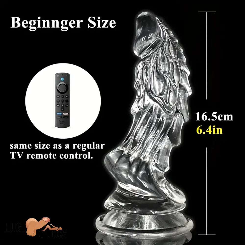 8.66in Clear Huge Spiked Monster Fantasy Dildo For Women Cock Sex Toy