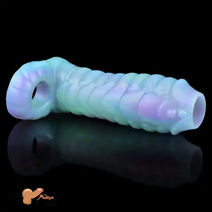 5.39in Lifelike Silicone Soft Dildo Sleeve Snake Luminous Dick Extender