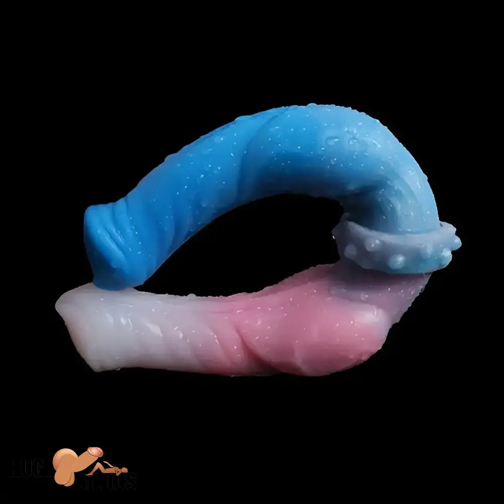 12.2in Silicone Double Ended Knot Dog Big Soft Dildo For Lesbian Indoor