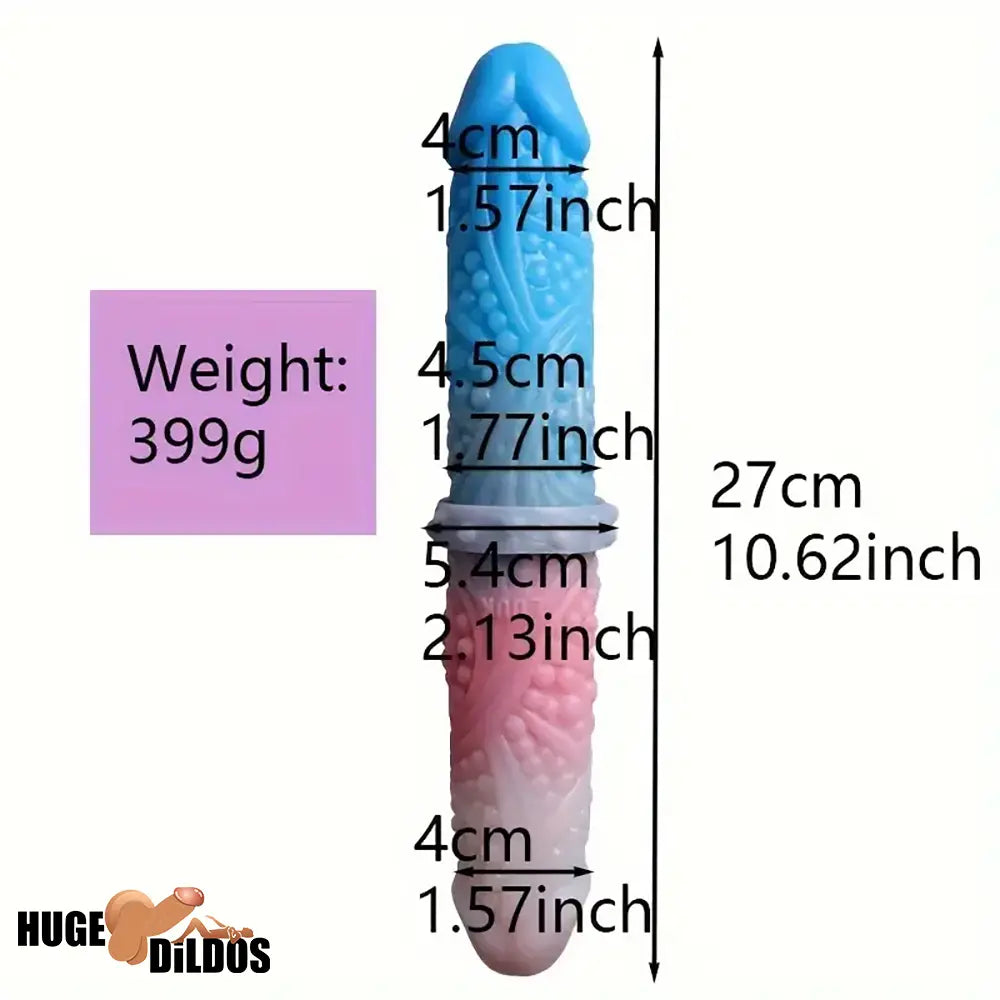 10.62in Tortoise Weird Silicone Soft Large Double-headed Fantasy Dildo