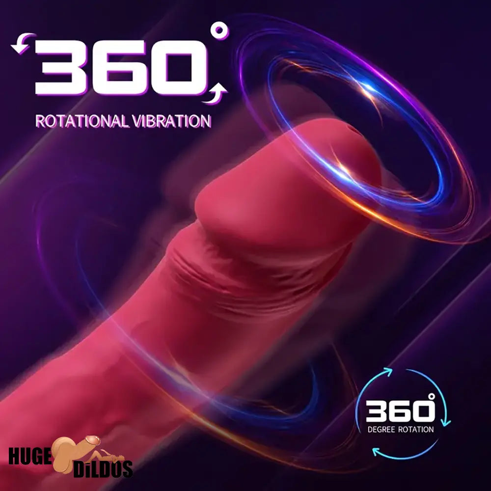 8.19in Big Vibrating Rotation Auto Dildo BDSM Sex Toy For G Spot Orgasm