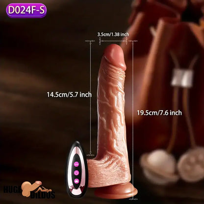 7.6in 8.66in Swing Vibrating Thrusting Big Silicone Soft Heated Electric Dildo
