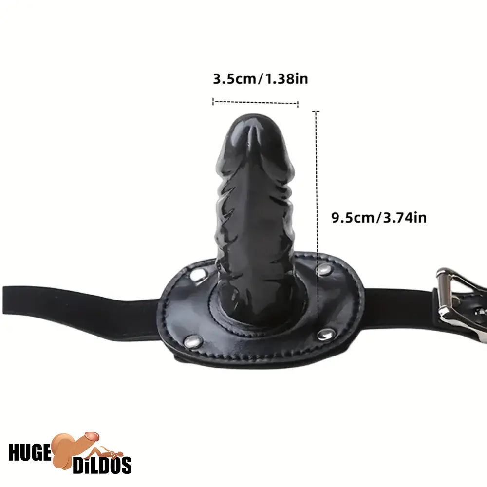 2.17in 3.74in Small Face Chin Dildo BDSM Women Men Toy With PU Leather