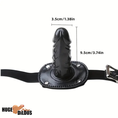 2.17in 3.74in Small Face Chin Dildo BDSM Women Men Toy With PU Leather