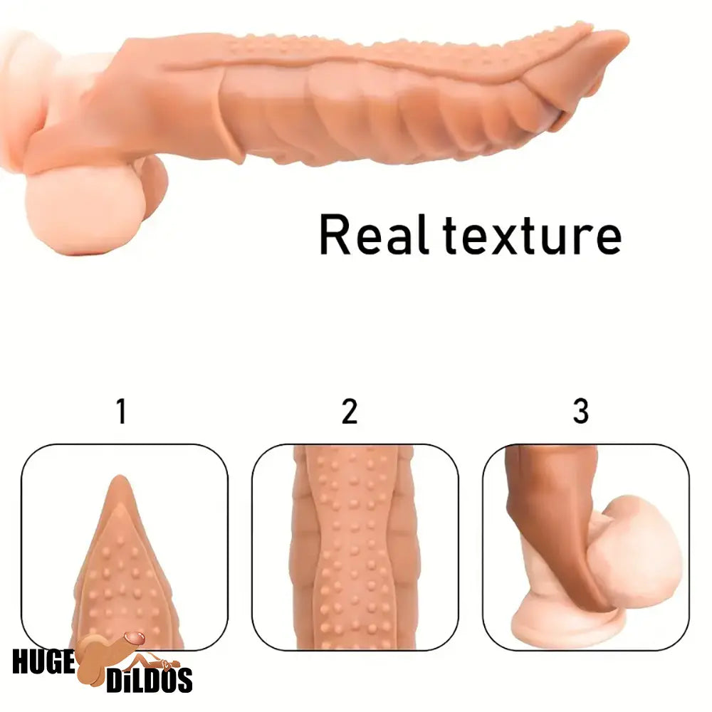 8.66in Wolf Head Silicone Cock Sleeve Big Dildo BDSM Sex Toy For Sex