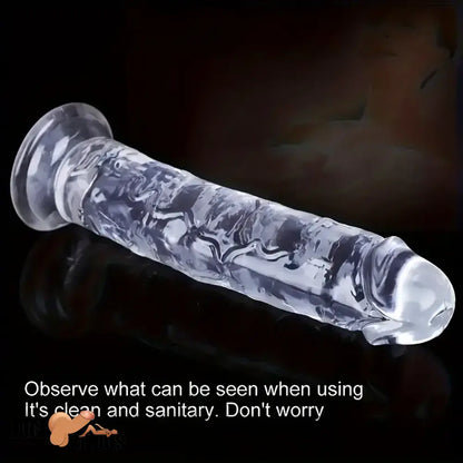 6.5in 7.68in 9.65in Clear Real Dildo For G-Spot Vaginal Anal Sex Stimulation