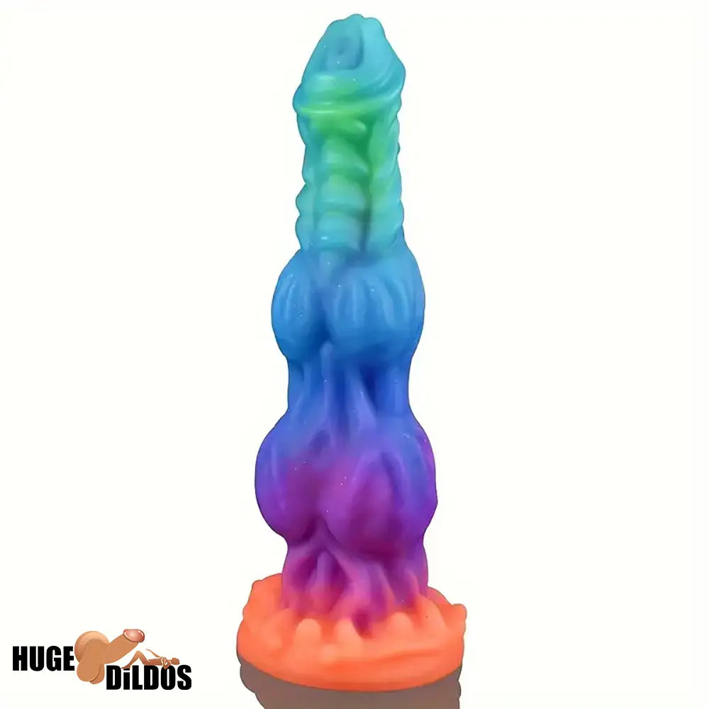 9.65in Lifelike Silicone Soft Glowing Fantasy Dildo For Anal Cock Expansion