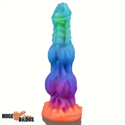 9.65in Lifelike Silicone Soft Glowing Fantasy Dildo For Anal Cock Expansion