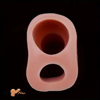 8.46in Realistic Large Silicone Soft Hollow Dildo Sleeve With Pearl