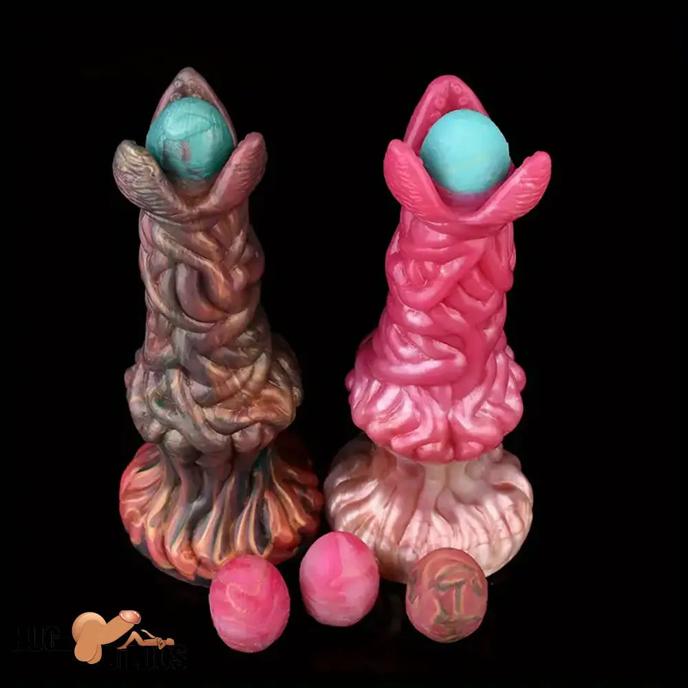 7.99in Silicone Soft Big Knot Alien Ovipositor Dildo For Women Men Lay Eggs