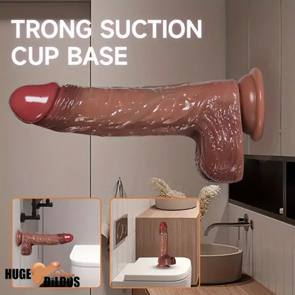 8.66in Silicone 4in1 Heating Thrusting Vibrating Rotation Sex Anal Dildo