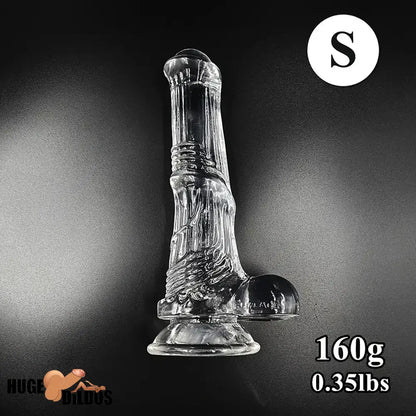 6.6in 7.8in 8.6in 9.8in Clear Black Horse Cock Dildo For G-Spot Advancers