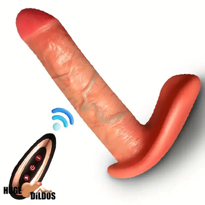 6.3in Silicone Heating Thrusting Vibrating Realistic Wearable Anal Dildo